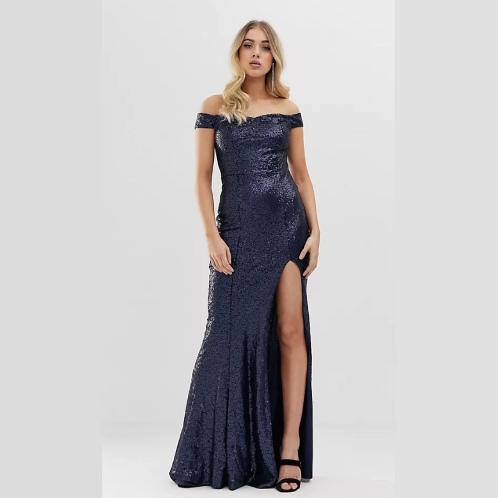 NWT Navy sequin dress